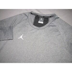 Air Jordan Dri-Fit Long Sleeved Gray Compression Stretch Athletic Shirt Men's LG